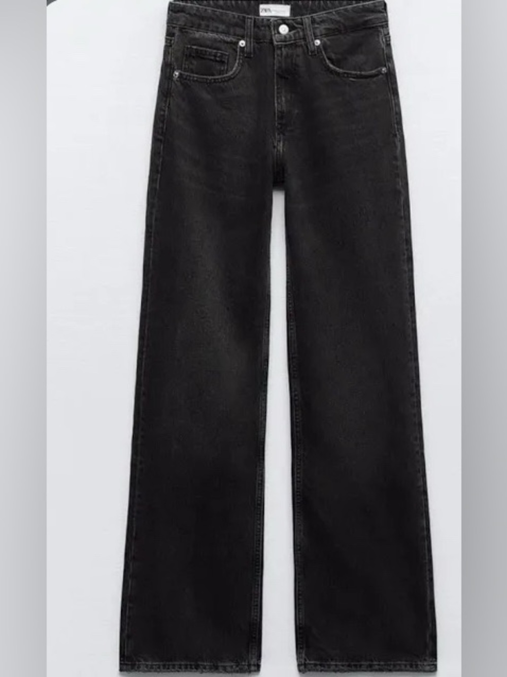 Zara mid rise black (grey) jeans - size 6